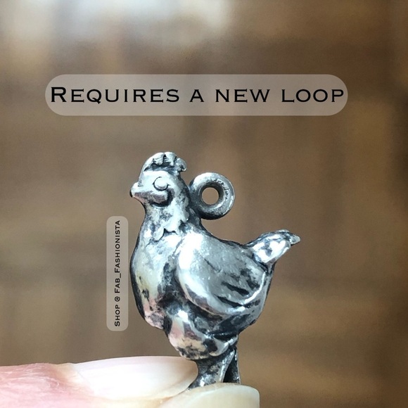 James Avery RARE Happy Hen Chicken Charm Sterling Silver - Picture 5 of 7